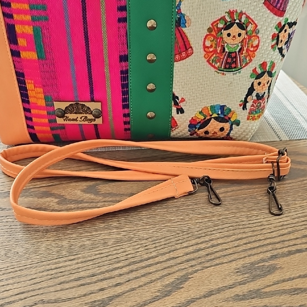 Colorful Tote Bag with Traditional Patterns - Picture 2 of 4